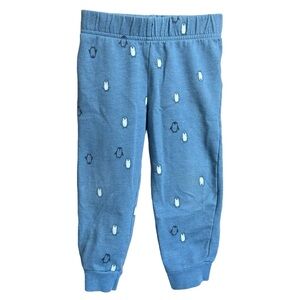 Carter's 3T Boys Blue cotton Penguin joggers sweatpants lounge pants